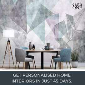 Get Personalized Home Interiors in just 45 Days.